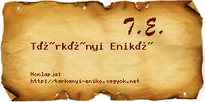 Tárkányi Enikő névjegykártya